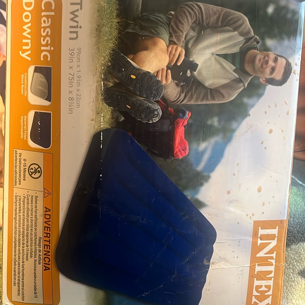 twin air mattress. 

air pump not included

9$ obo